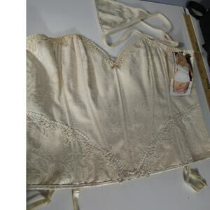 Intimate Attitudes Tapestry Ivy Corset Embroidered Size 42 Shirley of Hollywood